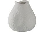 Dekovase AM DESIGN "Tischvase aus Keramik, Höhe ca. 18,5 cm", weiß, H:18,5cm Ø:17,8cm, Keramik, Vasen, Dekovase, Keramikvase, Dekoobjekt, Blumenvase