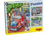 Puzzle HABA "Polizei, Feuerwehr & Co.", bunt, Puzzles, Kinder, Pappe, Puzzle, Made in Europe