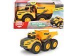 Spielzeug-Kipper DICKIE TOYS "Volvo Articulated Hauler", gelb (gelb, grau), Spielzeugfahrzeuge, Kinder, Kunststoff, Spielzeug-Kipper, mit Licht und Sound