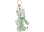 Plüschanhänger NICI "Classic Bear, Katze Felli, mint, 13 cm", grün, Plüschfiguren, KinderB:8cm H:13cm L:7cm, Plüsch, Polyester, Plüschanhänger, mit Charm, B:8cm H:13cm L:7cm