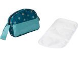 Puppen Wickeltasche CHIC2000 "Jeans Grey", sternchen türkis, Puppenausstattungen, KinderB:29cm H:22cm T:9cm, Polyester, Puppen Wickeltasche, B:29cm H:22cm T:9cm