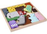 Lernspielzeug EICHHORN "Tierset in Holzbox", bunt, Lernspielzeug, Baby, Holz, Lernspielzeug