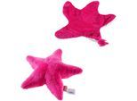 Schmusetuch HEUNEC "Stellina, Knautschstern + Schmusetuch, hotpink/rosa", rosa, Schnuffeltücher, BabyB:24cm H:24cm T:1cm, Polyester, Schmusetuch, Made in Germany, B:24cm H:24cm T:1cm