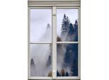 Wandsticker QUEENCE "Nebel", beige (natur), B:40cm H:60cm T:0,1cm, Wandtattoos, Wandsticker, Wandsticker, Wandbild, selbstklebend, 3D, Fenster