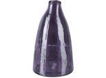 Dekovase CREATIV HOME "Vase", aubergine, H:20cm Ø:11,5cm, Vasen, Dekovase, mit durchbrochenem Design