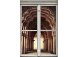 Wandsticker QUEENCE "Tor", rot, B:40cm H:60cm T:0,1cm, Wandtattoos, Wandsticker, Wandsticker, Wandbild, selbstklebend, 3D, Fenster