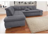 Ecksofa DOMO COLLECTION "MORIC Massiv - Belastbar bis 140 kgxSitz, hochwertig & komfortabel", grau, B:273cm H:80cm T:216cm, Chenille (85% Polyester, 15% Acryl), Sofas, Ecksofa, XXL, L-Form, inkl. Zierkissen