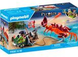 Konstruktions-Spielset PLAYMOBIL "Kampf gegen die Riesenkrabbe (71532), Pirates", bunt, Spielbausteine, Kinder, Kunststoff, Konstruktions-Spielset, Made in Europe
