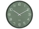 Karlsson Wanduhr Lofty, Grün, Metall, 40x40x4.5 cm, Dekoration, Uhren, Wanduhren