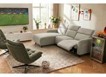 Ecksofa OTTO HOME "SKAANE Struktur, L-Form, 274 cm, manuelle/elektrische Relaxfunktion", beige, B:274cm H:100cm T:181cm, 100% Polyester, Sofas, Ecksofa, 274 cm, mit Kopfteilverstellung und man. oder elektr. Relaxfunktion