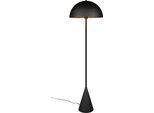 TRIO LEUCHTEN Stehlampe "ALFIE, Metall Stehlampe Höhe 130cm Ø 40cm exkl 1x E27 max 40W", schwarz (schwarz matt), 1, Ø 40cm H: 130cm, 1 Stk., Leuchten, Fußschalter ON/OFF, aus min. 50% Recycling-Material, Stehlampe