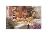 Ambia Garden Balkonset, Holz, Akazie, Hartholz, 57x57x74 cm, Stuhl klappbar, Balkonmöbel, Balkonmöbel-Sets
