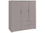 Carryhome Highboard, Hellgrau, Kunststoff, 3 Fächer, 2 Schublade(n) Schubladen, 130x140x40 cm, BQ - Bündnis für Qualität, Made in Germany, DIN EN ISO 9001, in verschiedenen Größen erhältlich, Holzdekoren erhältlich, Wohnzimmer, Kommoden & Sideboards, Highboards