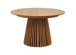 Carryhome Esstisch, Eiche, Holz, Eiche, furniert, massiv, rund, Säule, 120x75x120-200 cm, ausziehbar, Esszimmer, Tische, Esstische, Esstische ausziehbar