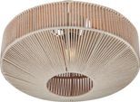 TRIO LEUCHTEN Deckenleuchte "SVEA, Deckenlampe beige aus Baumwolle im Boho-Look Ø 46cm Höhe 31 cm", cremeweiß, beige, 1, Ø 46cm H: 31cm, 1 Stk., Leuchten, Deckenleuchte Schlafzimmer / Wohnzimmer exkl 1x E27 max 10W, Deckenleuchte