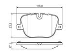 BOSCH Bremsbelagsatz, Scheibenbremse 0986494409 für LAND ROVER