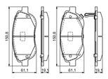 BOSCH Bremsbelagsatz, Scheibenbremse 0986494682 für TOYOTA LEXUS