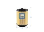 UFI Luftfilter 27a9200 Filtereinsatz 255mm für Mercedes NISSAN