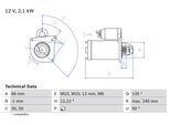 BOSCH Starter 0986020131 für Opel Volvo Vaughall MITSUBISHI NISSAN RENAULT Suzuki