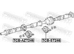 FEBEST Lager, Gelenkwellenmittellager tcbazt246 Fronteinbau für TOYOTA