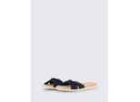 TOM TAILOR Damen Flache Sandalen mit weicher Sohle, blau, Uni, Gr. 39