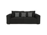 Luca Bessoni , Schwarz , Textil , 244x62x117 cm , Made in EU , Armteil links, Armteil rechts , Wohnzimmer, Sofas & Couches, Sofas, Big Sofas