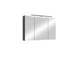 byLIVING Spiegelschrank SPREE, Breite 90 cm, anthrazit, LED Beleuchtung