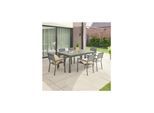 HOME DELUXE Garten-Sitzgruppe CALIDO MADERA inklusive ausziehbarer Gartentisch & 2 Stühlen