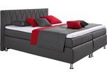 Boxspringbett HAPO "Atlanta", anthrazit, B:190cm L:210cm, Komplettbetten, Boxspringbett
