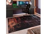 Teppich WECON HOME "Quantum Warp", schwarz, B:110cm H:5mm L:160cm, Polyester, Teppiche, Teppich, Gamer Teppich, gewebt, geometrisch, robust, Gaming Room, rutschfest