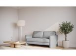 BRUNO Schlafsofa 160cm in Silver Grey Grau | Schmal | stabiles Massivholz & Boxspringkomfort