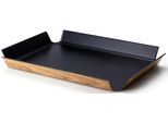 Tablett CONTINENTA, braun (schwarz, holzfarben), B:40cm L:54,5cm, Holzwerkstoff, Tabletts