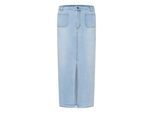 Jeansrock KAFFE "Denimrock KAkarla", Damen, Gr. 38, blau (light blau washed denim), Obermaterial: 75% Baumwolle CO. 13% Viskose CV. 10% Polyester PES. 2% Elasthan EL., Röcke Jeansrock