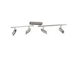 LUMICOUTURE LED Deckenstrahler "Risell", silber (aluminium,, holzfarben), 4, H: 14cm, 1 Stk., Leuchten, 2700 K, dimmbar, schwenkbar, Aluminium, LED Deckenstrahler