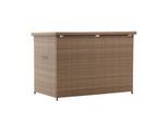 Truhe VENTURE HOME "Amazon, geräumige Kissenbox 150 × 90 × 100 cm aus Korbgeflecht", natur, B:150cm H:100cm T:90cm, Polypropylen, Truhen, Aufbewahrungsbox, UV-beständig, wetterfest, Stahlrahmen, geräumig