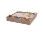 Muddy Buddy Sandkasten Muddy Buddy, Grau, Rosa, Holz, 120x20x120 cm, EN 71, FSC 100%, mit Holzschutz vorbehandelt, Spielzeug, Holzspielzeug