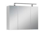 Mid.you , Glas , 4 Fächer , 80x60x20 cm , FSC MIX , Soft-Close-System , Badezimmer, Badezimmermöbel, Badezimmerschränke, Spiegelschränke