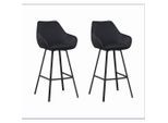 Mid.you , Schwarz , Metall , 55 cm , Sitzfläche 180° drehbar, automatische Rückholfunktion , Esszimmer, Barmöbel, Barhocker