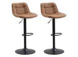 Barhocker-Set Ezra ca. 49x87 cm 2er-Set Cognac