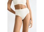 High-Waist-Slip SLOGGI "ZERO Feel 2.0", Damen, Gr. M, weiß (silk weiß), Jersey, Obermaterial: 76% Polyamid, 24% Elasthan, körpernah, Unterhosen, feine Mikrofaser, atmungsaktiv, mit hoher Taille, ultraleicht