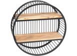 Wandregal AMBIENTE HAUS "Urban rundes Wandregal - (H) 60cm", schwarz, B:23cm H:60cm T:60cm, Holzwerkstoff, Regale, Wandregal