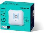 SIEMENS Staubsaugerbeutel "PowerProtect Typ G ALL VZ16GALL, 99,9% Feinstaubfilterung", weiß, Staubbeutel, Höhere Reinigungsleistung, Passend Für Alle Reihen außer VS08 Und VS01