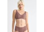 Bügelloser BH SLOGGI "ZERO Feel 2.0", Damen, Gr. L, N-Gr, braun (cacao), Single Jersey, Obermaterial: 76% Polyamid, 24% Elasthan, matt, unifarben, BHs, atmungsaktive, herausnehmbare Pads, fester Halt, verstellbare Träger