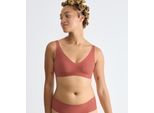 Bügelloser BH SLOGGI "ZERO Feel 2.0", Damen, Gr. L, N-Gr, orange (candid orange), Single Jersey, Obermaterial: 76% Polyamid, 24% Elasthan, BHs, atmungsaktive, herausnehmbare Pads, fester Halt, verstellbare Träger
