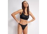 Bustier SLOGGI "ZERO Feel Bliss", Damen, Gr. S, N-Gr, schwarz, Spitze, Obermaterial: 76% Polyamid, 24% Elasthan, Jacquardmuster, unifarben, BHs Bustier, mit herausnehmbaren, atmungsaktiven Pads und Stretch-Spitze
