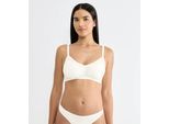 Soft-BH SLOGGI "ZERO Feel Pure", Damen, Gr. S, N-Gr, silk weiß, Single Jersey, Obermaterial: 54% Modal, 24% Polyamid, 22% Elasthan, BHs Soft-BH, mit herausnehmbaren, atmungsaktiven Pads, dezenter Streifeneffekt
