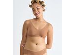 Bralette SLOGGI "ZERO Feel 2.0", Damen, Gr. XS, N-Gr, braun (nostalgic braun), Single Jersey, Obermaterial: 76% Polyamid, 24% Elasthan, matt, unifarben, BHs Bralette, mit herausnehmbaren Pads, mittlerer Halt, Mikrofaser