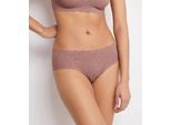 Hipster SLOGGI "ZERO Feel Bliss", Damen, Gr. XXL, braun (cacao), Spitze, Obermaterial: 76% Polyamid, 24% Elasthan, körpernah, Unterhosen, mit Stretch-Spitze, superweich, atmungsaktiv