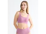 Bustier SLOGGI "ZERO Feel 2.0", Damen, Gr. XL, N-Gr, lila, Single Jersey, Obermaterial: 76% Polyamid, 24% Elasthan, BHs Bustier, mit herausnehmbaren Pads, leichter Halt, Mikrofaser