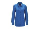 Langarmbluse GOLDNER "Kurzgröße Bequeme Damen Businessbluse", Damen, Gr. 24, blau (royalblau), Obermaterial: 100% Leinen LI., normal, Sonstiges, Blusen, Ohne